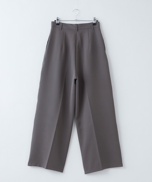 BONLECILL（ボンルシール）の「コクーンシルエット タックワイドスラックス（スラックス・レディース・ブラック/チャコールグレー・M/L）」の9枚目の写真