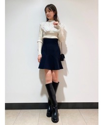 SNIDEL（スナイデル）の「襟付きリブニットトップス（ニット