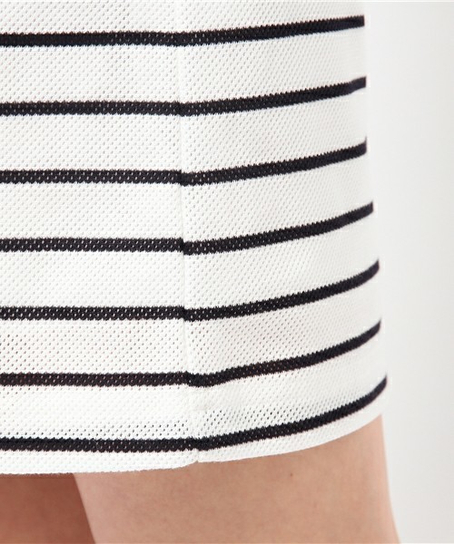 Khaju（カージュ）の「Khaju:フラワーレース×ボーダーワンピース□（ワンピース・レディース・ホワイト/グレー/ネイビー・ONE SIZE）」の9枚目の写真