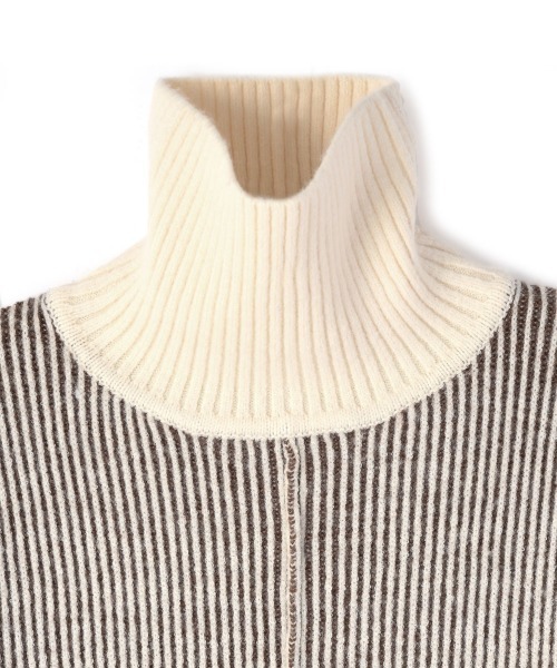 marjour(マージュール)の「STRIPE TURTLE KNIT ONEPIECE(ワンピース・レディース・モカ・M)」の15枚目の写真
