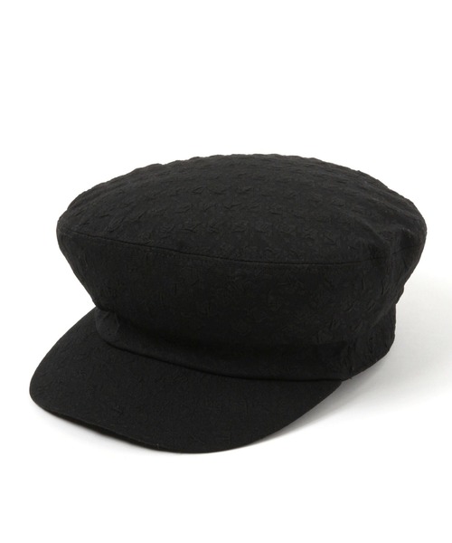 LAKOLE(ラコレ)の「千鳥ジャカードマリンキャスケット / 179577(キャスケット・レディース・ブラック/アイボリー・FREE)」の2枚目の写真