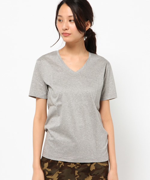 OUTLET（アウトレット）の「【BLOOM&BRANCH】SOSOシルケットTV（Tシャツ/カットソー・レディース・グレー/ネイビー・36/34）」の3枚目の写真