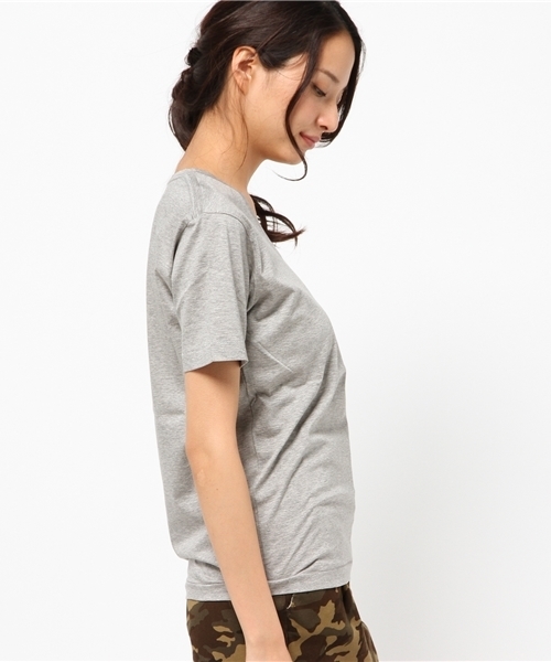 OUTLET（アウトレット）の「【BLOOM&BRANCH】SOSOシルケットTV（Tシャツ/カットソー・レディース・グレー/ネイビー・36/34）」の4枚目の写真