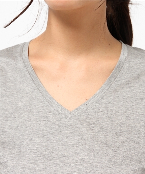 OUTLET（アウトレット）の「【BLOOM&BRANCH】SOSOシルケットTV（Tシャツ/カットソー・レディース・グレー/ネイビー・36/34）」の6枚目の写真