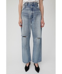 MOUSSY | HW CRASH LOOSE STRAIGHT(デニムパンツ)