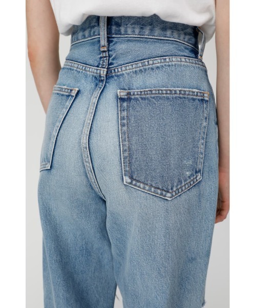 MOUSSY(マウジー)の「HW CRASH LOOSE STRAIGHT(デニムパンツ・レディース・ブルー・26inch/25inch/23inch/24inch)」の5枚目の写真