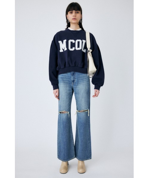 MOUSSY(マウジー)の「HW CRASH LOOSE STRAIGHT(デニムパンツ・レディース・ブルー・26inch/25inch/23inch/24inch)」の8枚目の写真