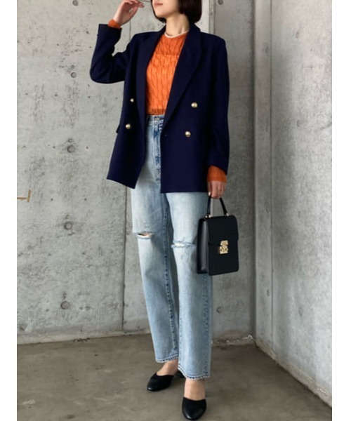 MOUSSY(マウジー)の「HW CRASH LOOSE STRAIGHT(デニムパンツ・レディース・ブルー・26inch/25inch/23inch/24inch)」の17枚目の写真