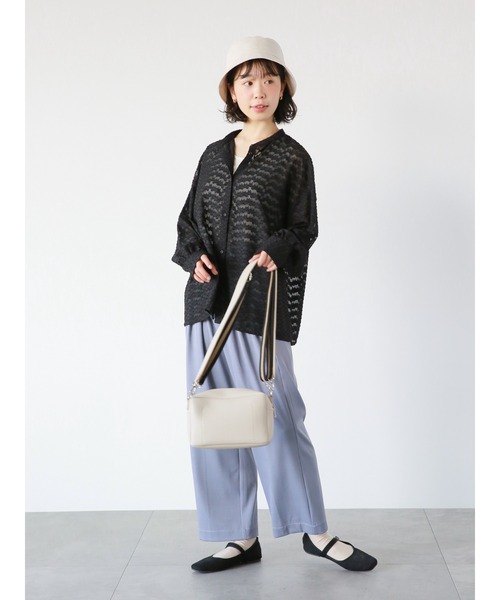 ehka sopo(エヘカソポ)の「ワイドスラックス(スラックス・レディース・ブルー/ブラック/キナリ・フリ-)」の5枚目の写真