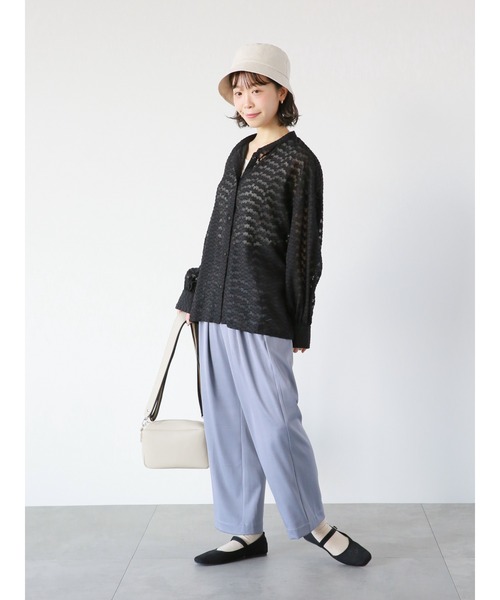 ehka sopo(エヘカソポ)の「ワイドスラックス(スラックス・レディース・ブルー/ブラック/キナリ・フリ-)」の7枚目の写真