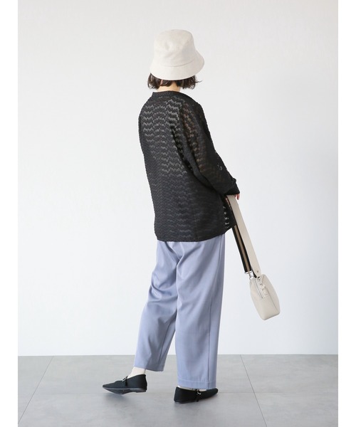 ehka sopo(エヘカソポ)の「ワイドスラックス(スラックス・レディース・ブルー/ブラック/キナリ・フリ-)」の8枚目の写真