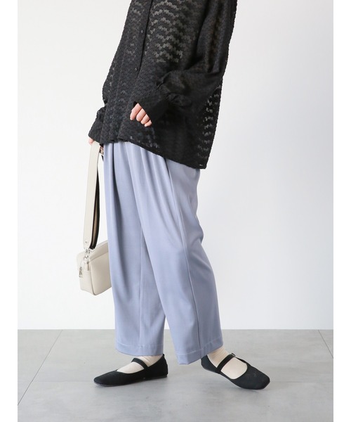 ehka sopo(エヘカソポ)の「ワイドスラックス(スラックス・レディース・ブルー/ブラック/キナリ・フリ-)」の9枚目の写真