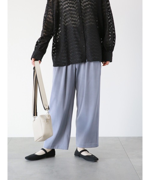 ehka sopo(エヘカソポ)の「ワイドスラックス(スラックス・レディース・ブルー/ブラック/キナリ・フリ-)」の10枚目の写真