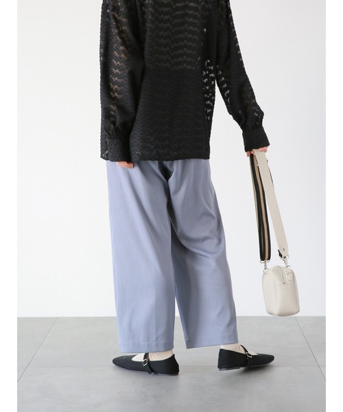 ehka sopo(エヘカソポ)の「ワイドスラックス(スラックス・レディース・ブルー/ブラック/キナリ・フリ-)」の12枚目の写真