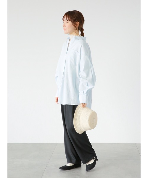 ehka sopo(エヘカソポ)の「ワイドスラックス(スラックス・レディース・ブルー/ブラック/キナリ・フリ-)」の15枚目の写真