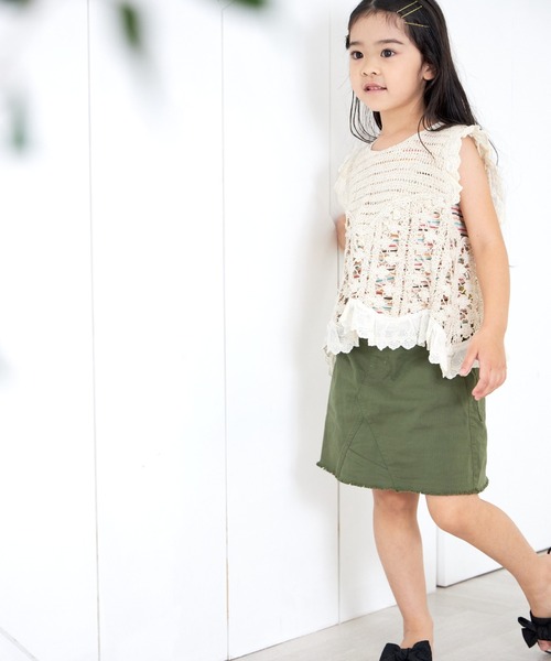 MAKE YOUR DAY(メイクユアデイ)の「かぎ編みニットベスト■90~140cm対応(ベスト・キッズ・アイボリー・S/M/L)」の8枚目の写真