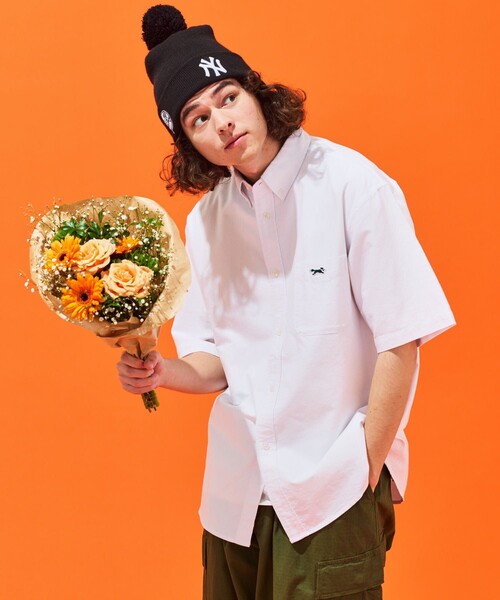 TOWNCRAFT（タウンクラフト）の「TOWN CRAFT/タウンクラフト 別注 ボタンダウンシャツ/ワンポイント 半袖シャツ（シャツ/ブラウス・メンズ・ホワイト/ライトグレー/サックスブルー/その他/ストライプ/チェック・MEDIUM/LARGE）」の12枚目の写真