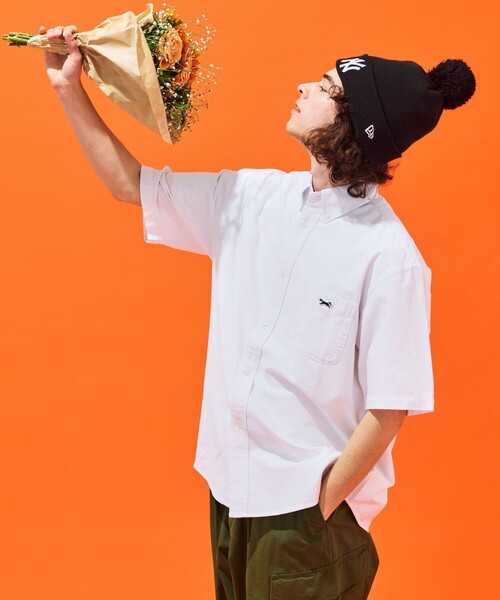 TOWNCRAFT（タウンクラフト）の「TOWN CRAFT/タウンクラフト 別注 ボタンダウンシャツ/ワンポイント 半袖シャツ（シャツ/ブラウス・メンズ・ホワイト/ライトグレー/サックスブルー/その他/ストライプ/チェック・MEDIUM/LARGE）」の17枚目の写真