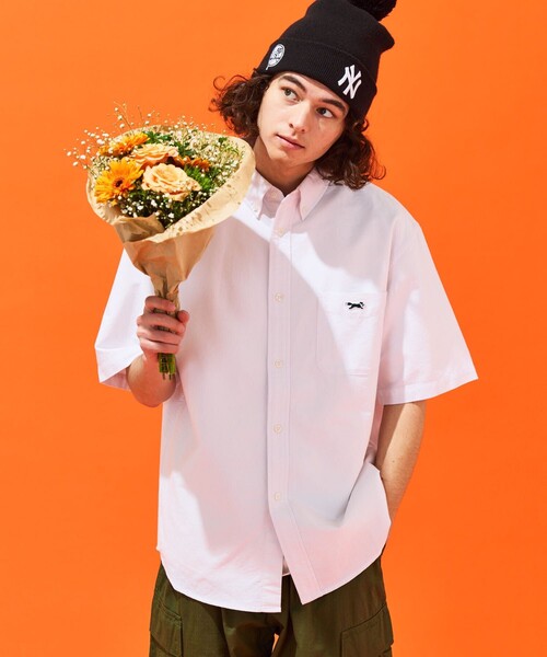 TOWNCRAFT（タウンクラフト）の「TOWN CRAFT/タウンクラフト 別注 ボタンダウンシャツ/ワンポイント 半袖シャツ（シャツ/ブラウス・メンズ・ホワイト/ライトグレー/サックスブルー/その他/ストライプ/チェック・MEDIUM/LARGE）」の8枚目の写真