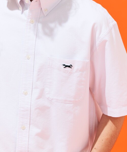 TOWNCRAFT（タウンクラフト）の「TOWN CRAFT/タウンクラフト 別注 ボタンダウンシャツ/ワンポイント 半袖シャツ（シャツ/ブラウス・メンズ・ホワイト/ライトグレー/サックスブルー/その他/ストライプ/チェック・MEDIUM/LARGE）」の18枚目の写真