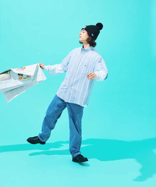 TOWNCRAFT（タウンクラフト）の「TOWN CRAFT/タウンクラフト 別注 ボタンダウンシャツ/ワンポイント 半袖シャツ（シャツ/ブラウス・メンズ・ホワイト/ライトグレー/サックスブルー/その他/ストライプ/チェック・MEDIUM/LARGE）」の19枚目の写真