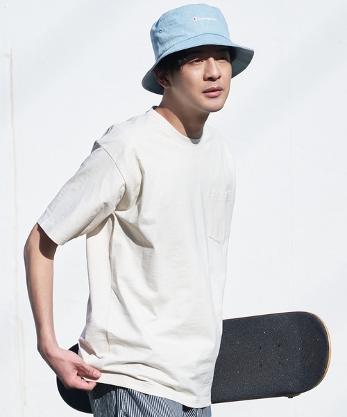 LB/S (エルビーエス)の「汗染みの目立ちにくいTシャツ ZEROSTAIN ゼロステイン 撥水性 UVカット スラブ胸ポケット付き クルーネックTシャツ(Tシャツ/カットソー・メンズ・アイボリー/ブラック/ネイビー/ブルー/スミクロ/カーキ・MEDIUM/X-LARGE/LARGE/SMALL)」の4枚目の写真