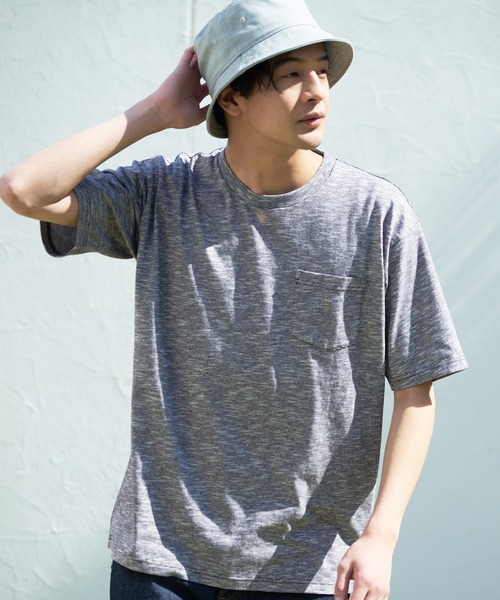 LB/S (エルビーエス)の「汗染みの目立ちにくいTシャツ ZEROSTAIN ゼロステイン 撥水性 UVカット スラブ胸ポケット付き クルーネックTシャツ(Tシャツ/カットソー・メンズ・アイボリー/ブラック/ネイビー/ブルー/スミクロ/カーキ・MEDIUM/X-LARGE/LARGE/SMALL)」の3枚目の写真