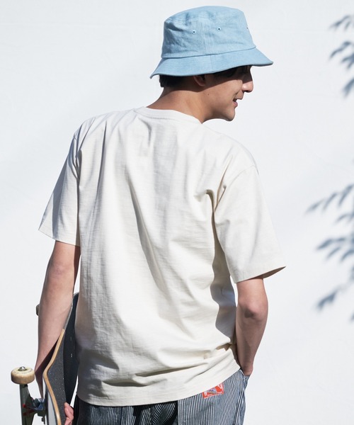 LB/S (エルビーエス)の「汗染みの目立ちにくいTシャツ ZEROSTAIN ゼロステイン 撥水性 UVカット スラブ胸ポケット付き クルーネックTシャツ(Tシャツ/カットソー・メンズ・アイボリー/ブラック/ネイビー/ブルー/スミクロ/カーキ・MEDIUM/X-LARGE/LARGE/SMALL)」の20枚目の写真