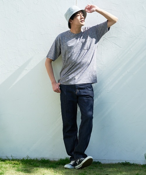 LB/S (エルビーエス)の「汗染みの目立ちにくいTシャツ ZEROSTAIN ゼロステイン 撥水性 UVカット スラブ胸ポケット付き クルーネックTシャツ(Tシャツ/カットソー・メンズ・アイボリー/ブラック/ネイビー/ブルー/スミクロ/カーキ・MEDIUM/X-LARGE/LARGE/SMALL)」の8枚目の写真