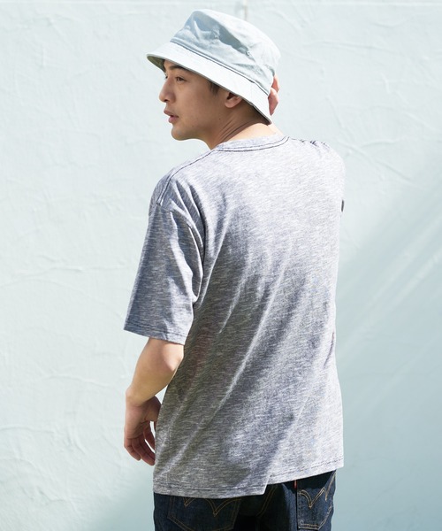 LB/S (エルビーエス)の「汗染みの目立ちにくいTシャツ ZEROSTAIN ゼロステイン 撥水性 UVカット スラブ胸ポケット付き クルーネックTシャツ(Tシャツ/カットソー・メンズ・アイボリー/ブラック/ネイビー/ブルー/スミクロ/カーキ・MEDIUM/X-LARGE/LARGE/SMALL)」の12枚目の写真