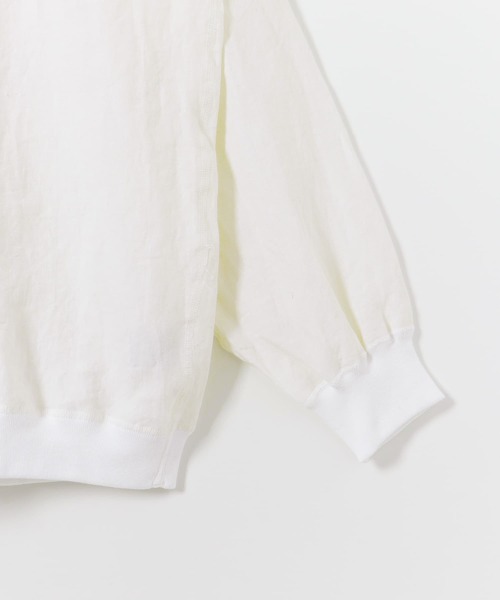 K ITO(ケーイトウ)の「K ITO 高密度-/60リネンプルオーバー(Tシャツ/カットソー・メンズ・ホワイト/ネイビー・2/3)」の18枚目の写真