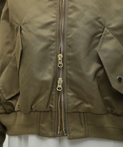 NANO universe(ナノユニバース)の「LB.03/ナイロンツイルMA-1ブルゾン(MA-1・レディース・カーキ/グレー系その他4・FREE)」の10枚目の写真
