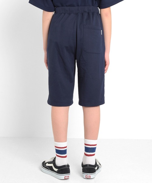 GLAZOS（グラソス）の「[ワイド]ミニ裏毛・カレッジプリントハーフパンツ【セットアップ対応】（その他パンツ・キッズ・ネイビー/オートミール・170cm/140cm/150cm/160cm）」の7枚目の写真