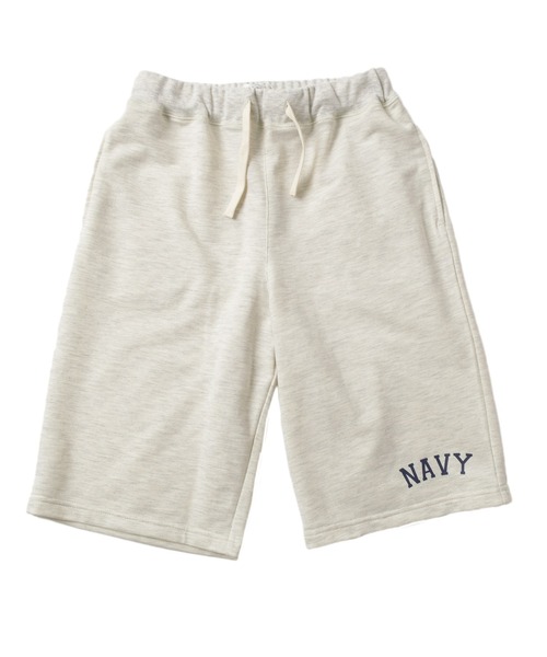 GLAZOS（グラソス）の「[ワイド]ミニ裏毛・カレッジプリントハーフパンツ【セットアップ対応】（その他パンツ・キッズ・ネイビー/オートミール・170cm/140cm/150cm/160cm）」の16枚目の写真