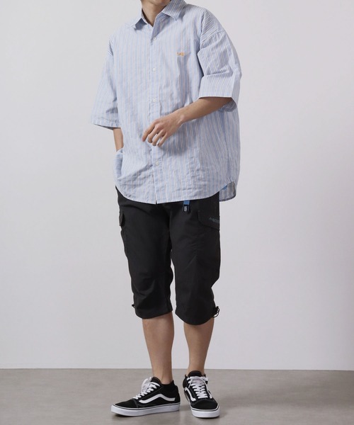 OUTDOOR PRODUCTS APPAREL（アウトドアプロダクツアパレル）の「OUTDOOR TCウェザークライミング カーゴ ７分丈 ショートパンツ クロップドパンツ（カーゴパンツ・メンズ・ベージュ/チャコールグレー/ブラック/カーキ・L/LL/M）」の19枚目の写真