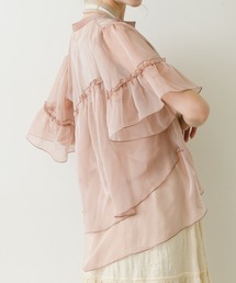 idem | back tiered chiffon blouse/ティアードフリルシフォンブラウス(シャツ/ブラウス)