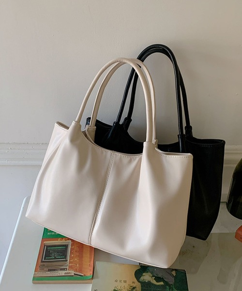 meJane(ミージェーン)の「クラシカルダブルハンドル トートバッグ(トートバッグ・レディース・アイボリー/ブラック・FREE)」の7枚目の写真