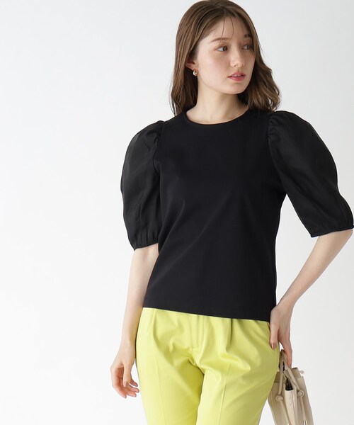 シアータックスリーブトップス【洗濯機洗い可・イージーケア】