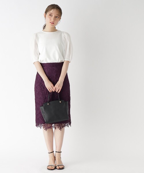 シアータックスリーブトップス【洗濯機洗い可・イージーケア】