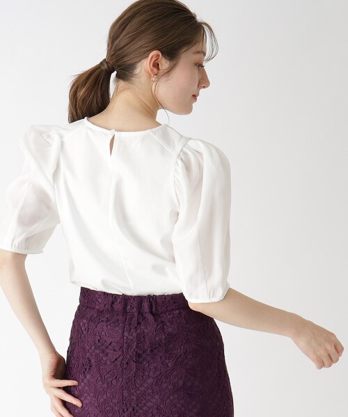 シアータックスリーブトップス【洗濯機洗い可・イージーケア】