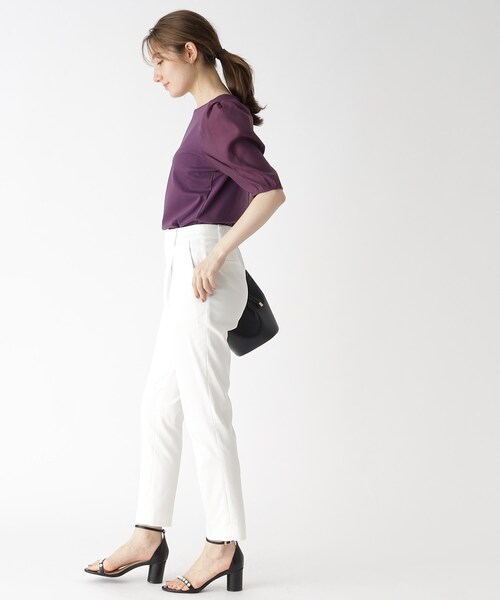 シアータックスリーブトップス【洗濯機洗い可・イージーケア】