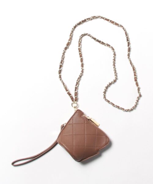 cache cache(カシュ カシュ)の「カシュカシュ cachecache / キルティングポーチ付きスマホストラップセット(ショルダーバッグ・レディース・ブラウン/ブラック/オレンジ/ベージュ系その他/グリーン・FREE)」の3枚目の写真