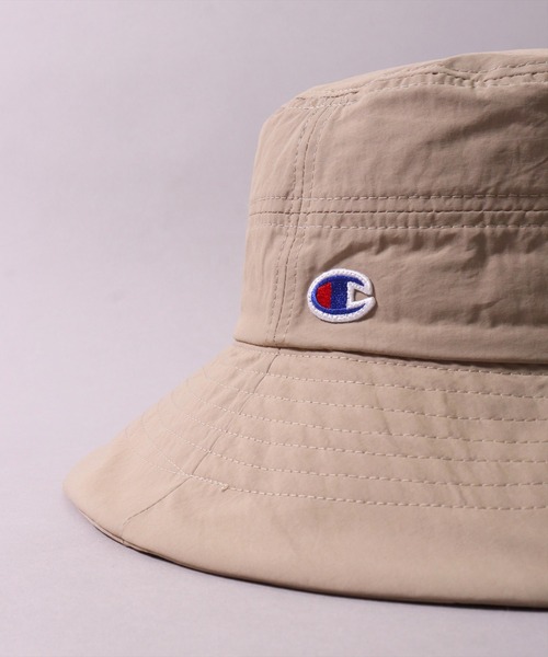 Champion(チャンピオン)の「(LF)【Champion】ブランド ワッペン あご紐付き タフタハット(ハット・レディース・モスグリーン/ネイビー/ブラック/グレイッシュベージュ・ONE SIZE)」の17枚目の写真