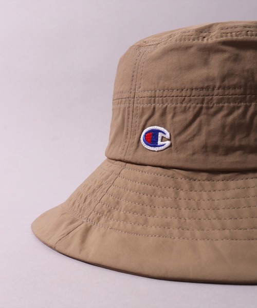 Champion(チャンピオン)の「(LF)【Champion】ブランド ワッペン あご紐付き タフタハット(ハット・レディース・モスグリーン/ネイビー/ブラック/グレイッシュベージュ・ONE SIZE)」の18枚目の写真