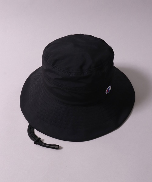 Champion(チャンピオン)の「(LF)【Champion】ブランド ワッペン あご紐付き タフタハット(ハット・レディース・モスグリーン/ネイビー/ブラック/グレイッシュベージュ・ONE SIZE)」の20枚目の写真