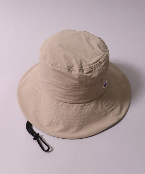 Champion(チャンピオン)の「(LF)【Champion】ブランド ワッペン あご紐付き タフタハット(ハット・レディース・モスグリーン/ネイビー/ブラック/グレイッシュベージュ・ONE SIZE)」の22枚目の写真