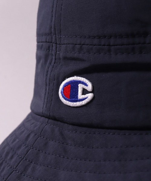 Champion(チャンピオン)の「(LF)【Champion】ブランド ワッペン あご紐付き タフタハット(ハット・レディース・モスグリーン/ネイビー/ブラック/グレイッシュベージュ・ONE SIZE)」の9枚目の写真
