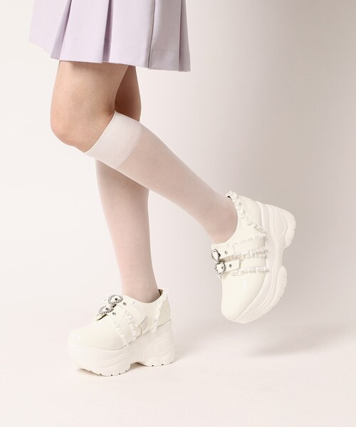 cs T&P(シーエスティーアンドピー)の「厚底キラキラビジュー付きスニーカー(スニーカー・レディース・ホワイト系2/ブラック系1・M/S/L/LL)」の18枚目の写真