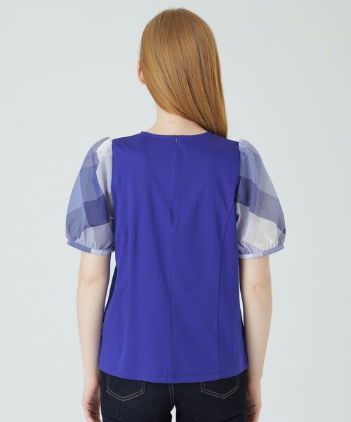 BLUE LABEL CRESTBRIDGE(ブルーレーベルクレストブリッジ)の「コットンスムースジャージートップス(Tシャツ/カットソー・レディース・ホワイト/ダークネイビー/ブルー系その他4・38)」の18枚目の写真