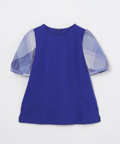 BLUE LABEL CRESTBRIDGE(ブルーレーベルクレストブリッジ)の「コットンスムースジャージートップス(Tシャツ/カットソー・レディース・ホワイト/ダークネイビー/ブルー系その他4・38)」の7枚目の写真